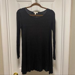 Long Sleeve Black Mini Dress